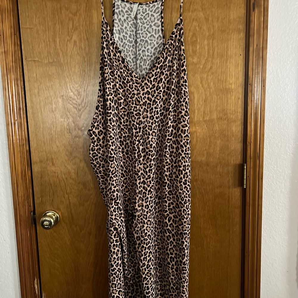 Leopard Print Maxi jumpsuit